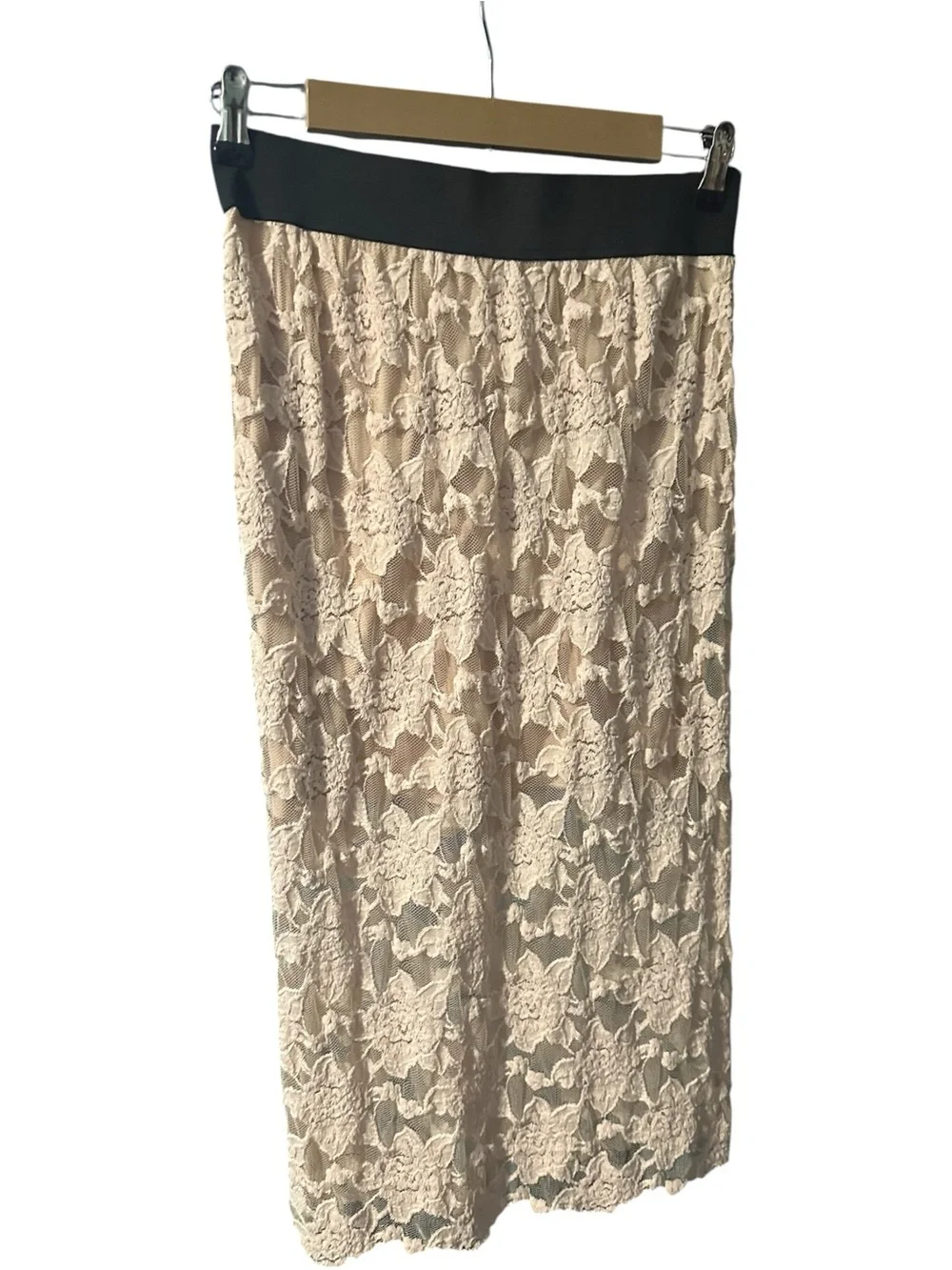 Free People Everything Rosey Pencil Skirt NWT Blush Pink Size L
